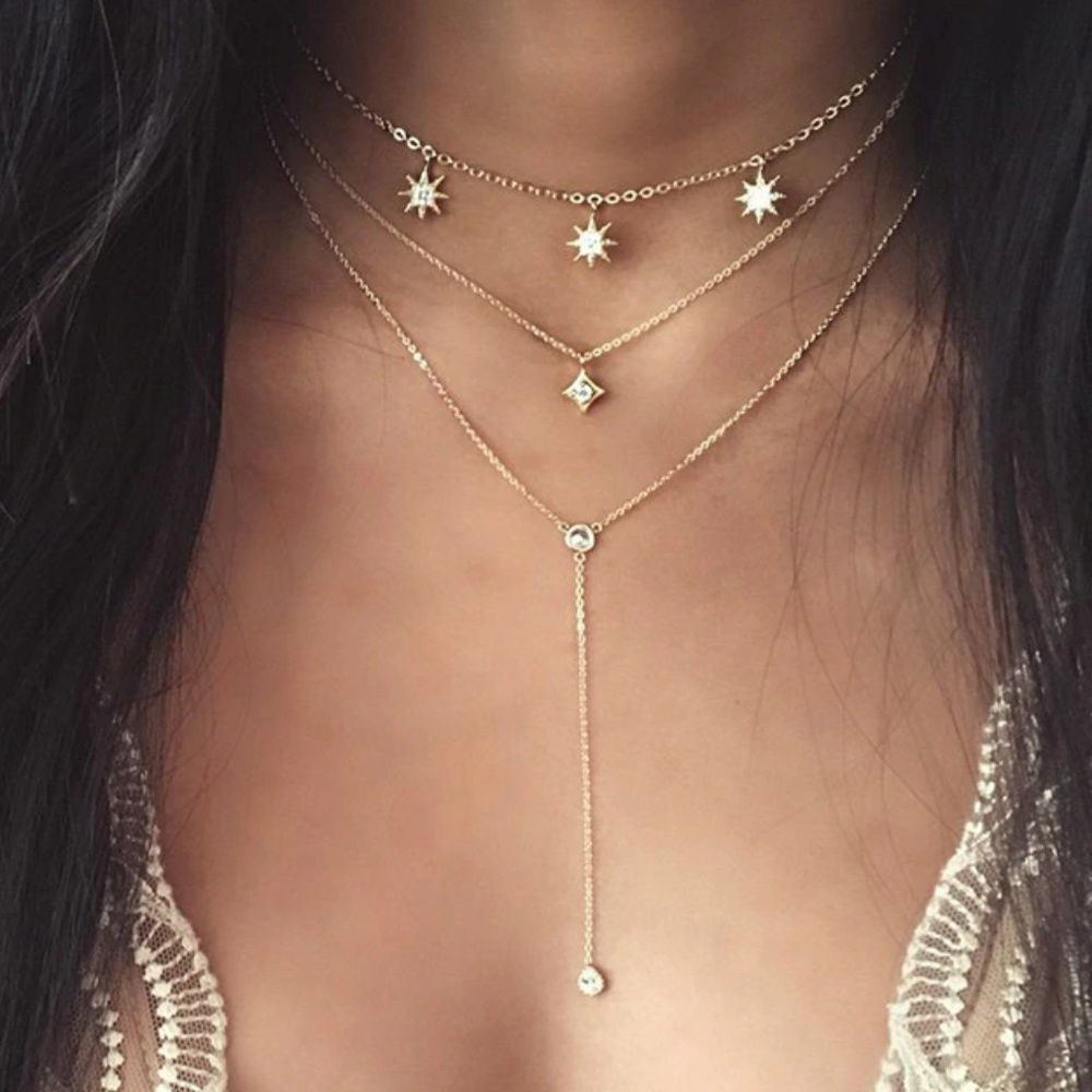 Sheila Star Eye Layered Necklace